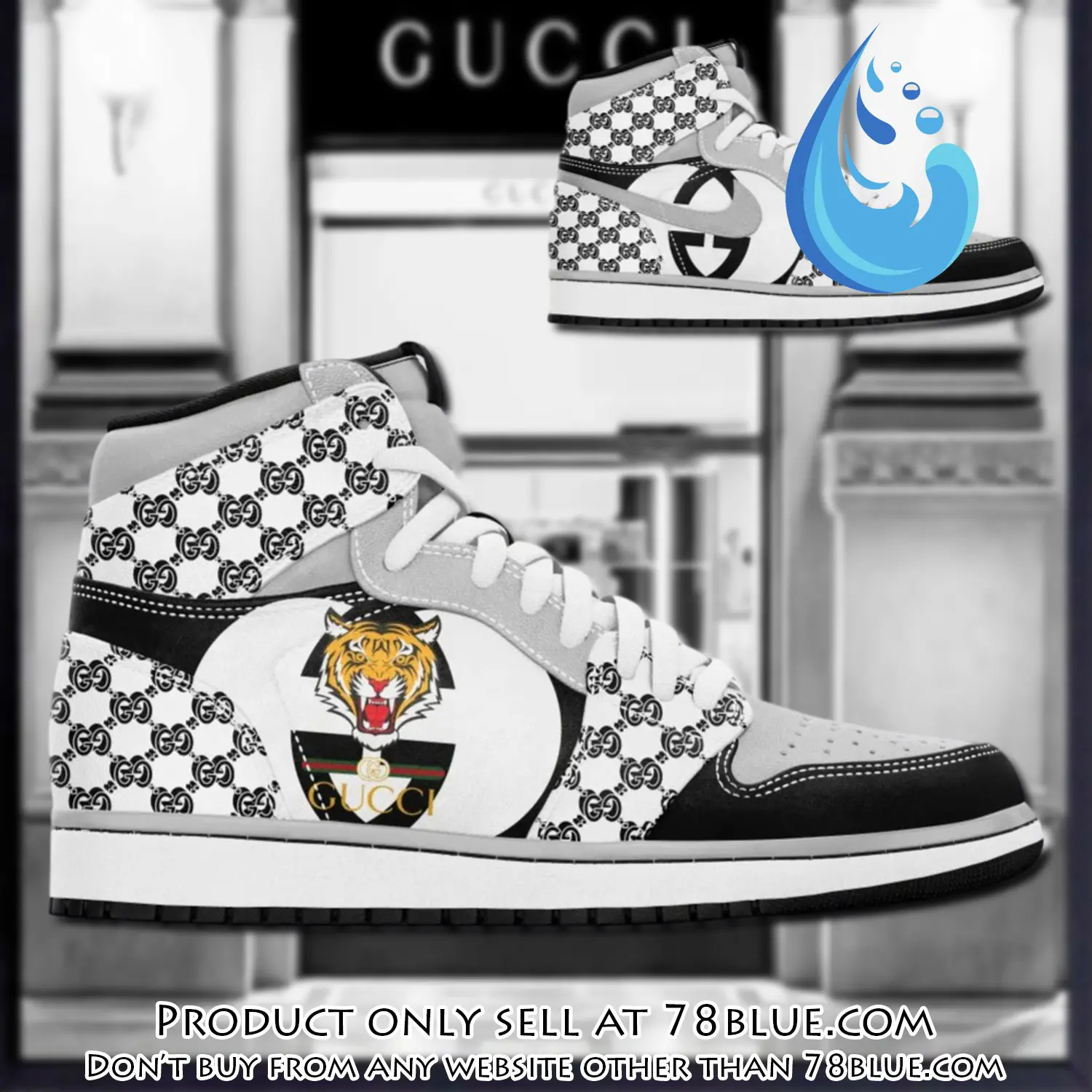 Gucci white tiger luxury brand high air jordan sneaker shoes 78b5119370